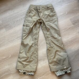 Women’s Roxy 10K Snow Pants Tan Khaki Size XS